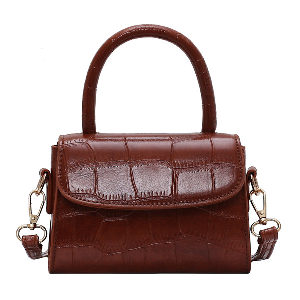 Női táska eco bőrből készült sima modell, rövid fogantyúval