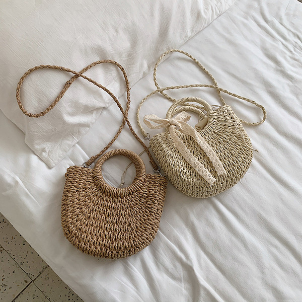 Modern női kötött táska rövid fogantyúval