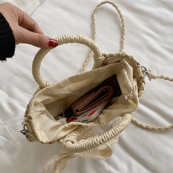 Modern női kötött táska rövid fogantyúval