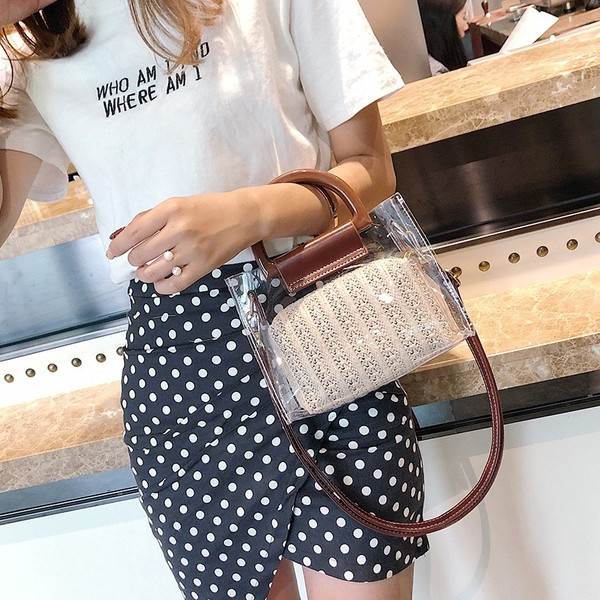 Női aktuális mini táska hosszú és rövid fülekkel