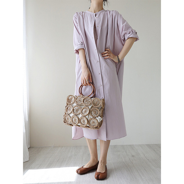 Stílusos női kötött táska kerek füllel