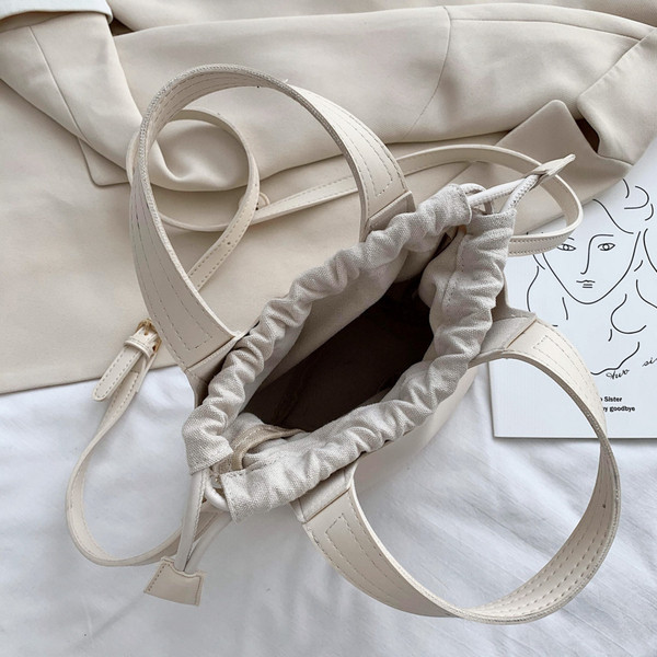 Eko bőrből készült sima modell női kézitáska