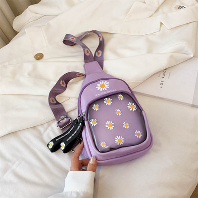 Női mindennapi válltáska virágmintával