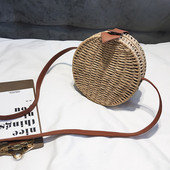 Alkalmi női kerek kötött válltáska