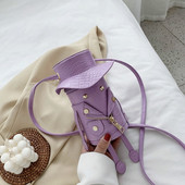 Modern női táska eko bőrből, fém elemekkel