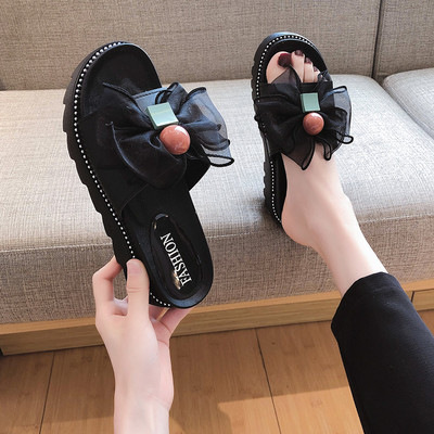 Női papucs szalagos elemmel