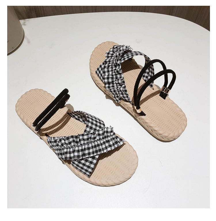 Női alkalmi papucs kereszt pántokkal