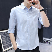 Új modell férfi ing 3/4-es ujjal és klasszikus gallérral