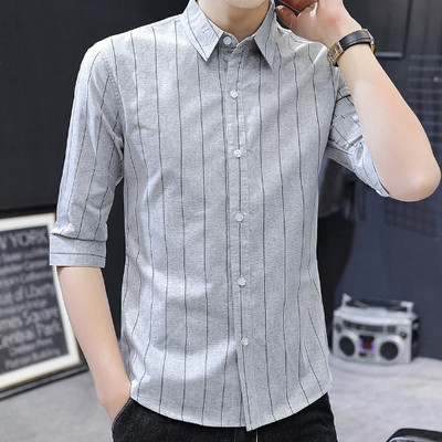 Csíkos férfi ing 3/4-es ujjal