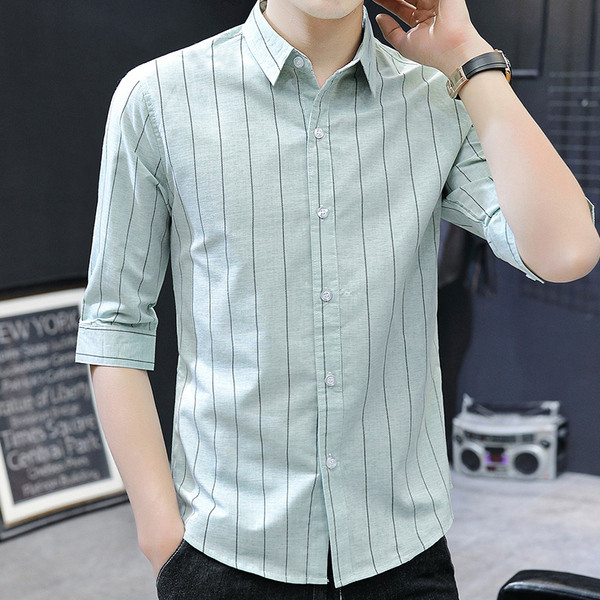 Csíkos férfi ing 3/4-es ujjal