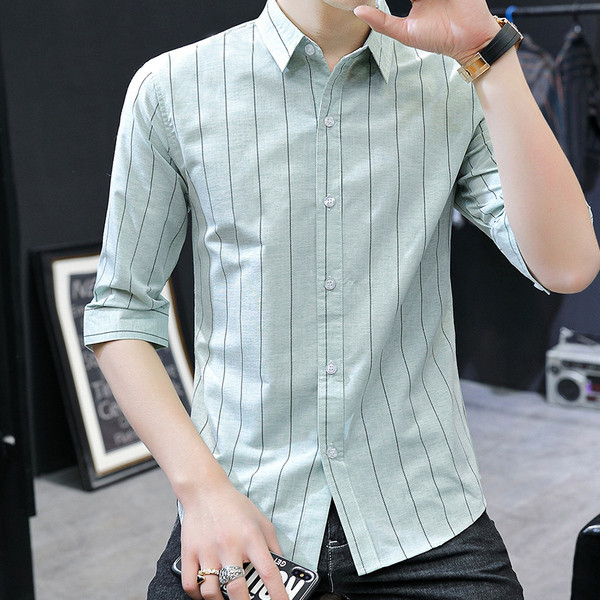 Csíkos férfi ing 3/4-es ujjal