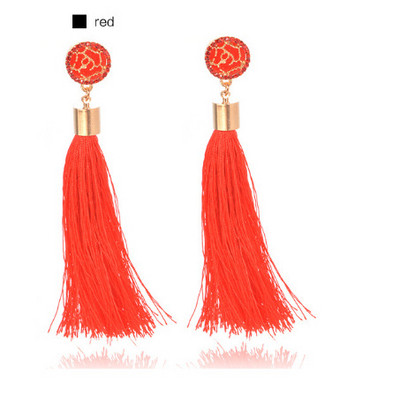 Modern hosszú fülbevaló bojttal