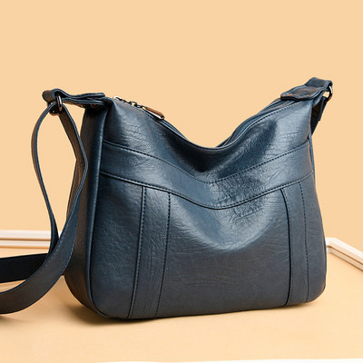 Női bőrtáska sima modell hosszú nyéllel