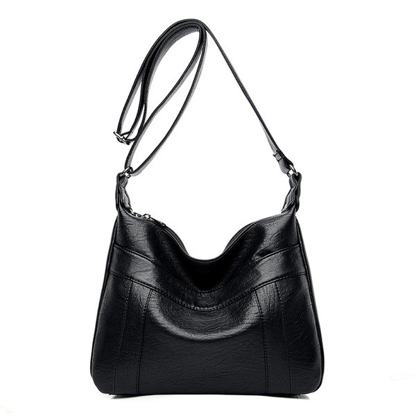 Női bőrtáska sima modell hosszú nyéllel