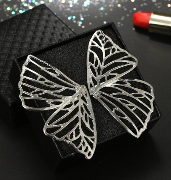 Nagy aszimmetrikus fülbevaló ezüst és arany színben