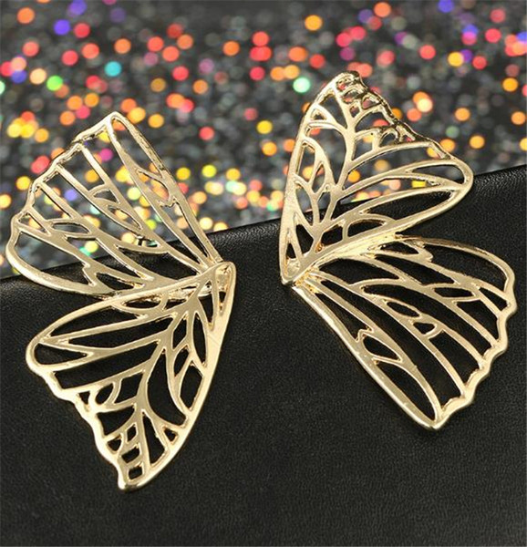 Nagy aszimmetrikus fülbevaló ezüst és arany színben