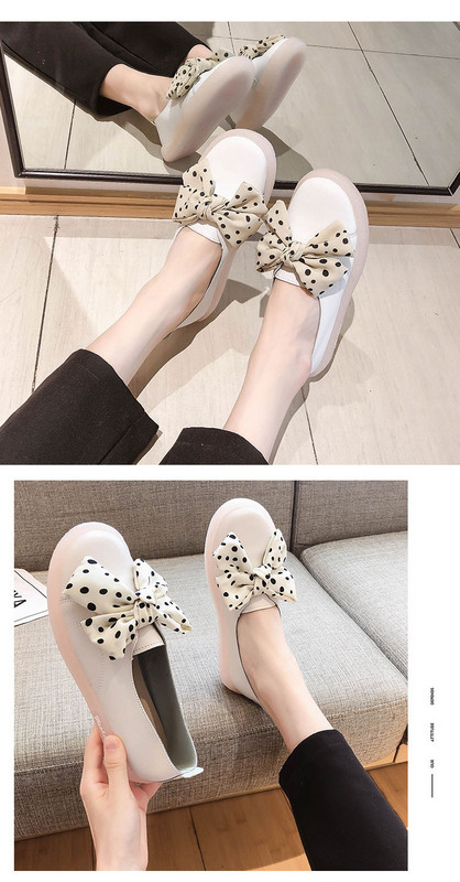 Női alkalmi bőrcipő szalaggal