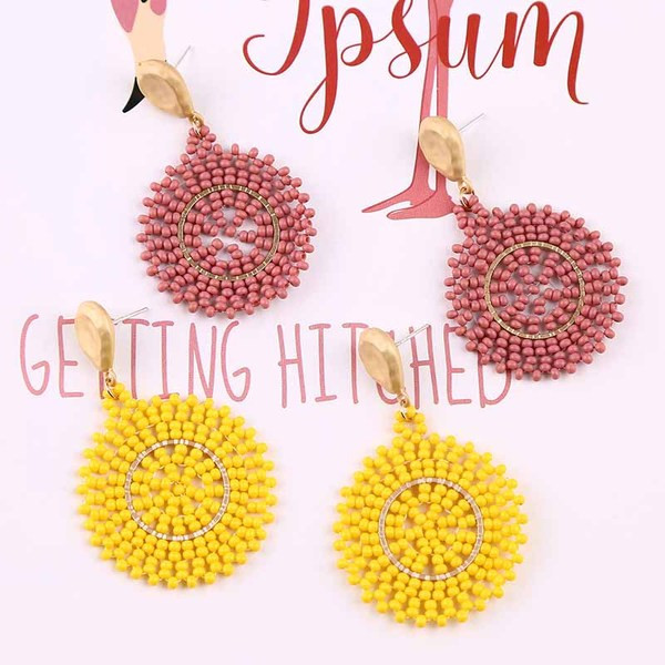 Alkalmi női fülbevaló kerek formában