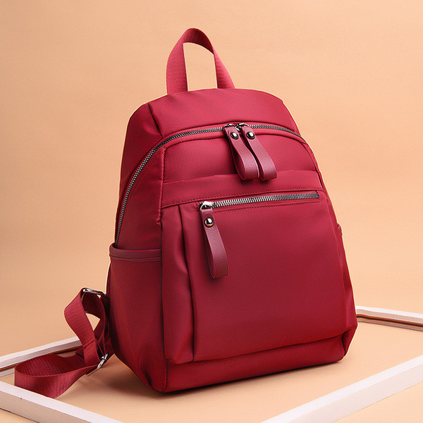 Női napi textil hátizsák elülső zsebbel