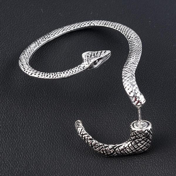 Moteriškas gyvatės formos auskaras - 1 vnt