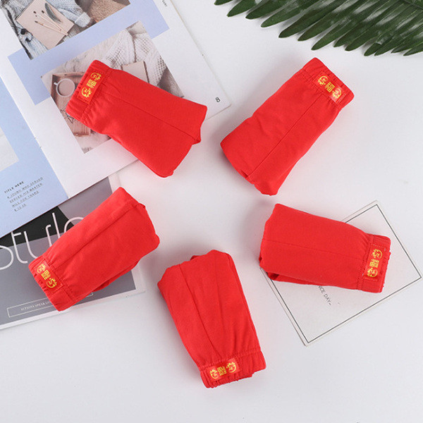 5 db-os piros férfi boxer készlet