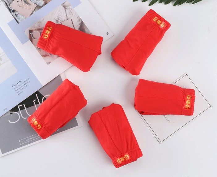 5 db-os piros férfi boxer készlet