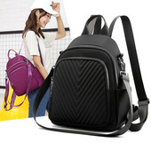 Női mindennapi hátizsák elülső zsebekkel