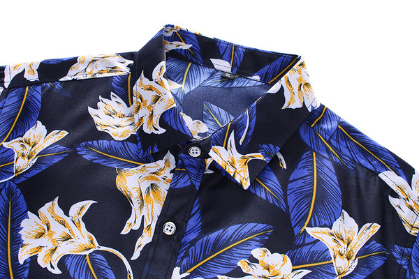 Stílusos férfi ing, virágmintás, rövid ujjú