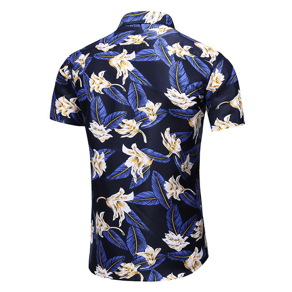Stílusos férfi ing, virágmintás, rövid ujjú