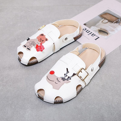 Női csúszásmentes bőr papucs