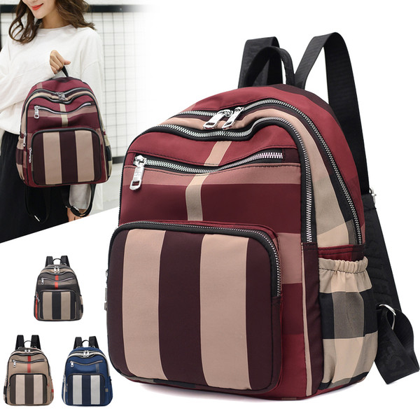 Spalvinga moteriška kuprinė su kišene priekyje