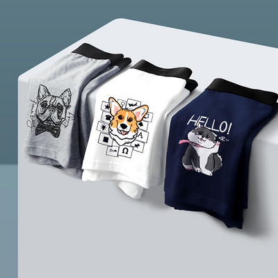 Õhukesed puuvillased bokserid – 3-osaline komplekt erinevate trükistega