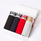 Pamut elasztikus boxerek 4 darabos készletben