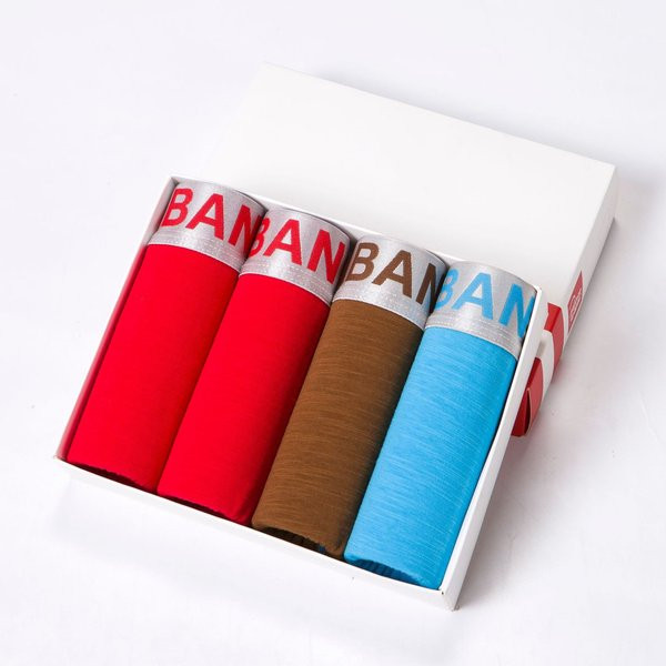 Pamut elasztikus boxerek 4 darabos készletben