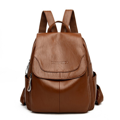 Öko-nahast moodne naiste seljakott kirjaga