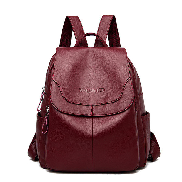 Öko-nahast moodne naiste seljakott kirjaga