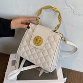 Eko bőrből készült stílusos női táska csattal