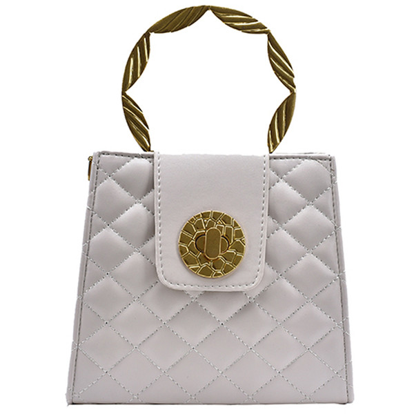 Eko bőrből készült stílusos női táska csattal