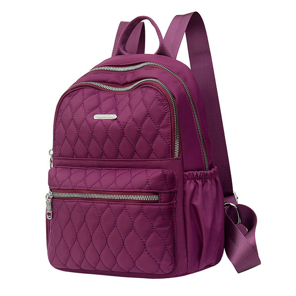 Női textil hátizsák elülső zsebbel