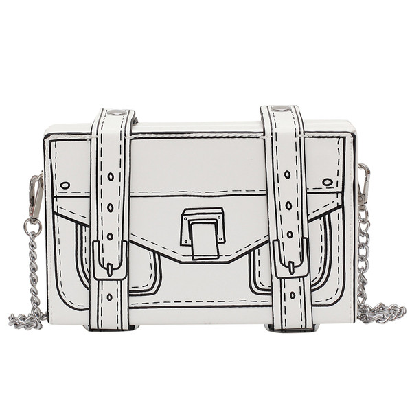 Öko bőrből készült, négyzet alakú női topiktáska