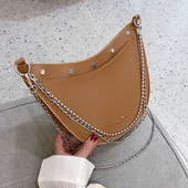 Stílusos női táska sima modell fűzőlyukakkal