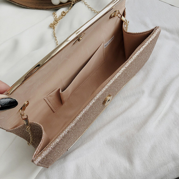 Stílusos női kis táska fényes hatással