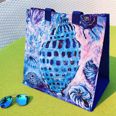 Nagyméretű strandtáska színes nyomattal