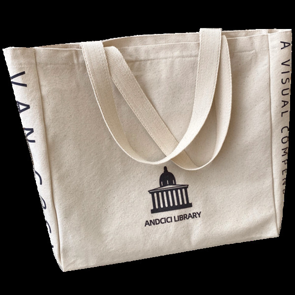 Női textiltáska színes nyomattal és feliratokkal