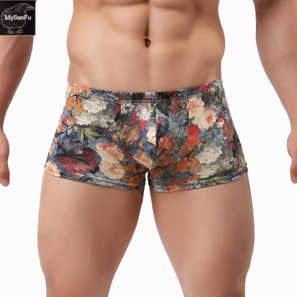 Férfi boxer virágmintás