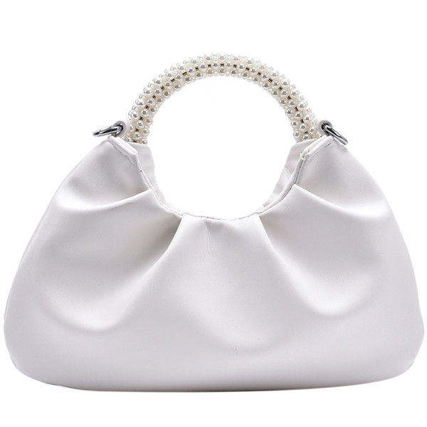 Stílusos női táska sima modell díszgyöngyökkel