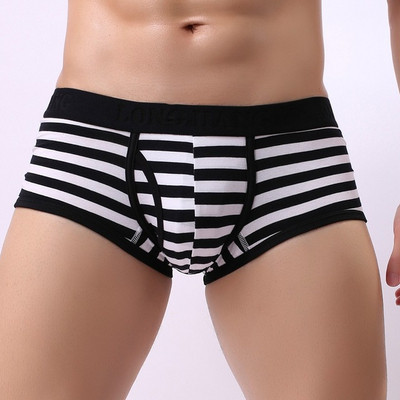 Ριγέ ανδρικά μπόξερ με ελαστικό