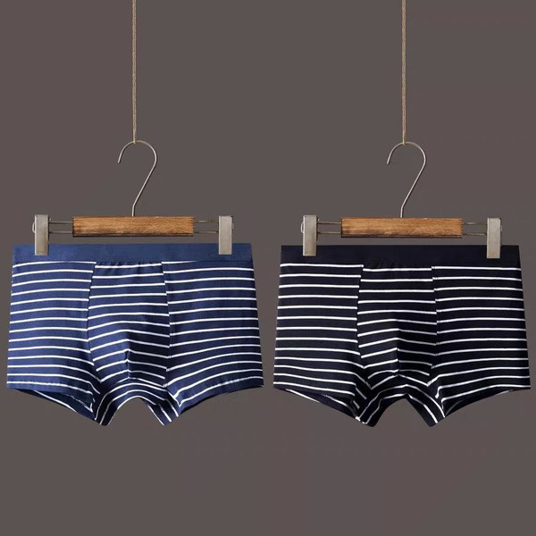 Pamut csíkos férfi boxer