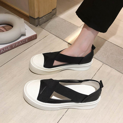 Női alkalmi cipő lapos talppal, rugalmas pánttal