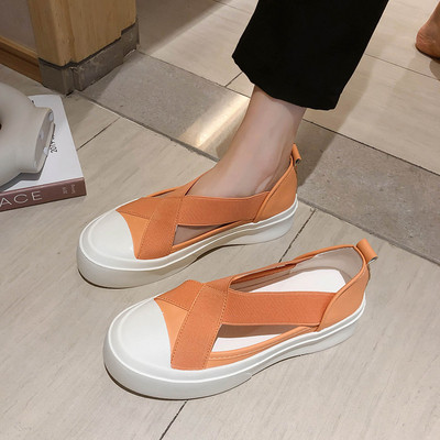 Női alkalmi cipő lapos talppal, rugalmas pánttal